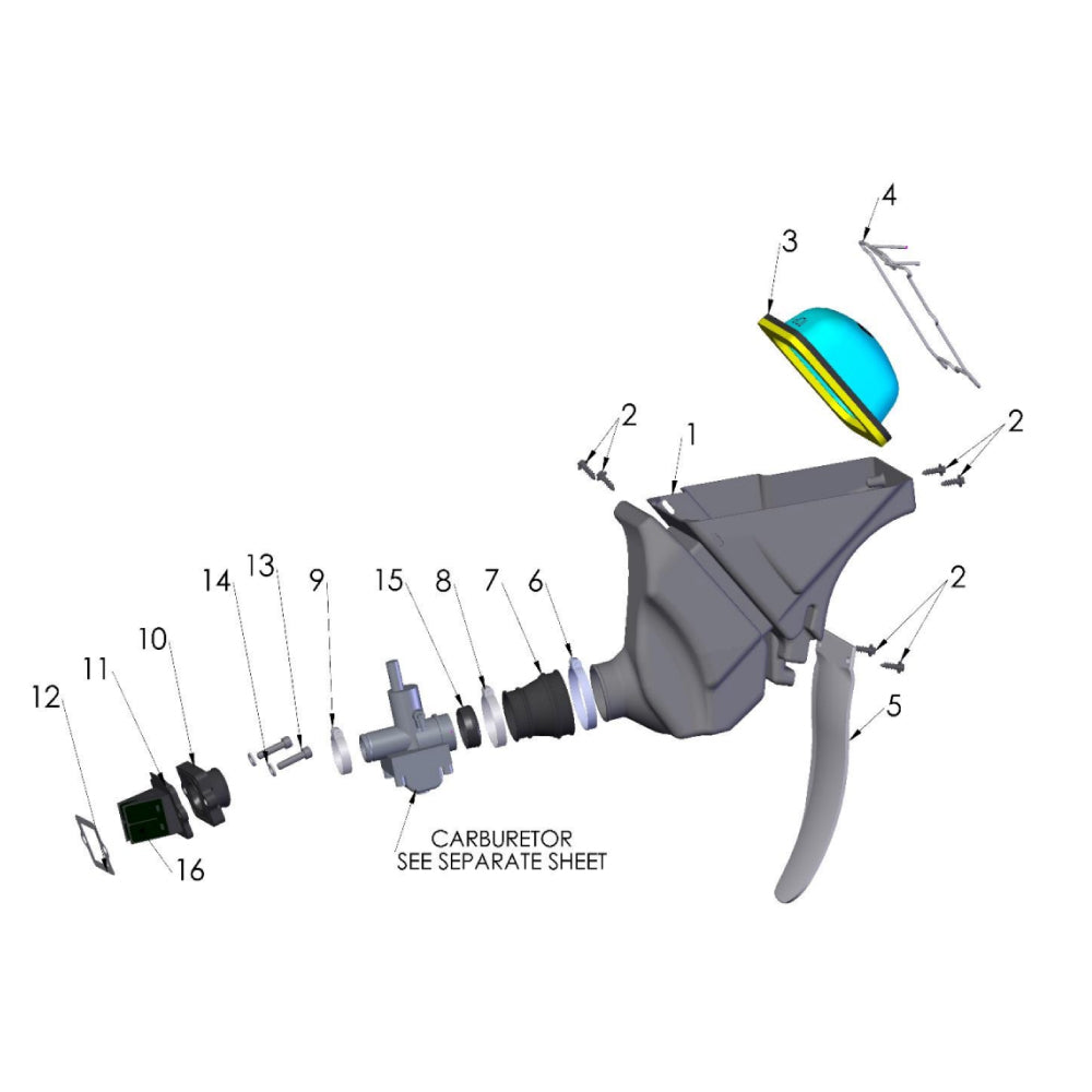 thumbnail image 2 of Cobra CX50 Intake Manifold - Inlet Part For 50cc KING SR JR CM - RCCS0002 2 of 4