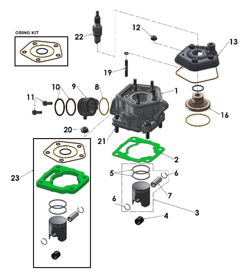 2024 - 2026 COBRA CX50SRx CX50 - VENOM ENGINE, TOP END (FWE)